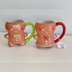 Target Threshold Gingerbread Man Boy Girl Christmas 2021 Coffee Mug Set Pair